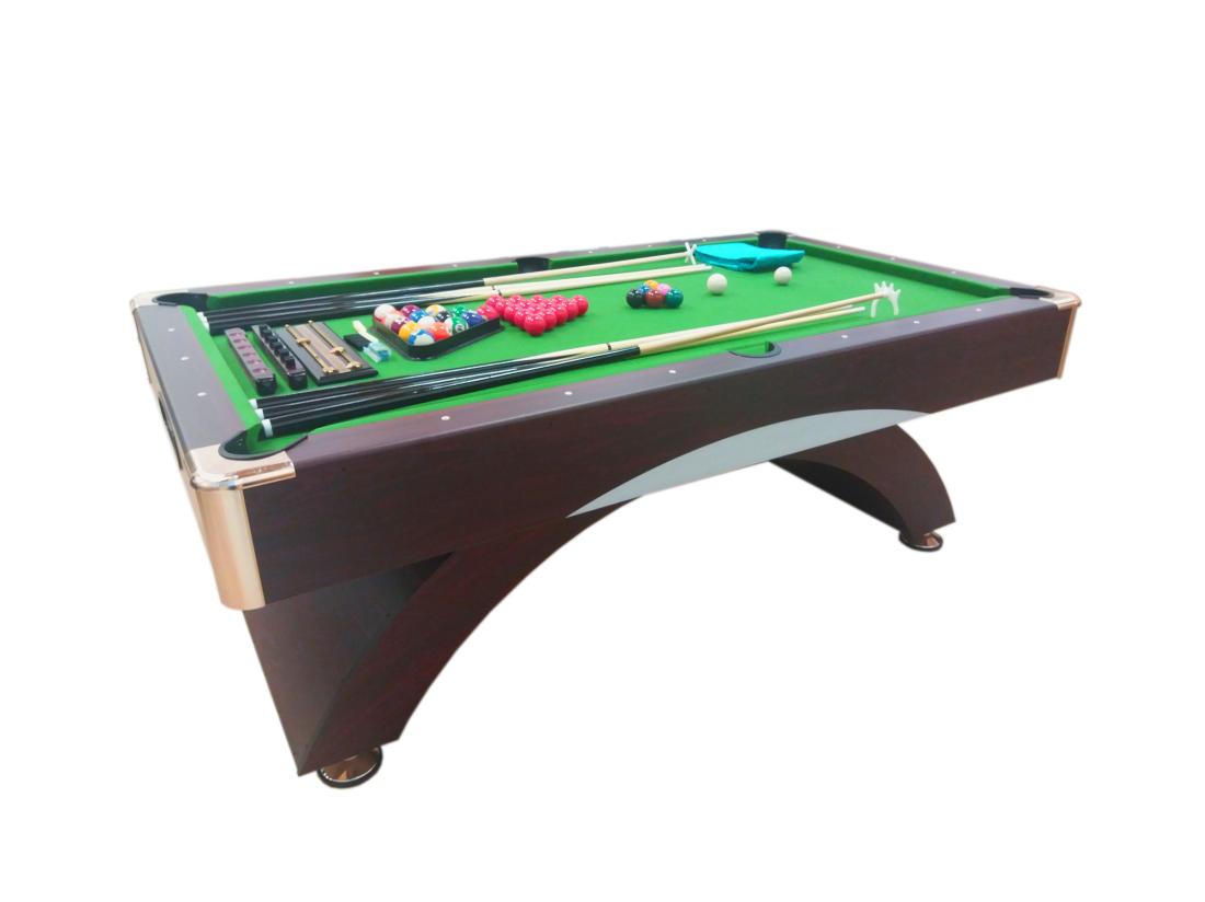 Vente Unique Table De Billard 8 Pieds Moderne Avec Bancs Conteneurs – Poseidon