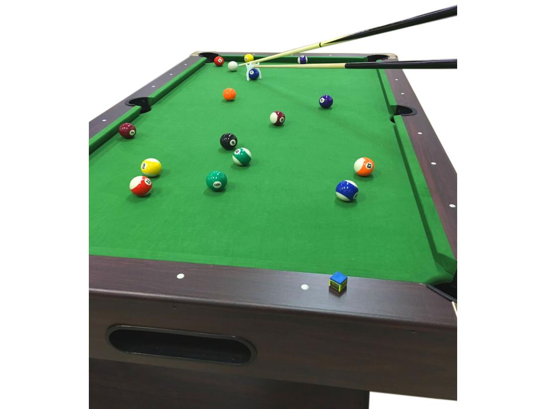 Vente Unique Table De Billard 8 Pieds Moderne Avec Bancs Conteneurs – Poseidon