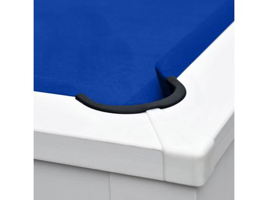 Vente Unique Table De Billard Convertible Blanche Tapis Bleu - Eddie