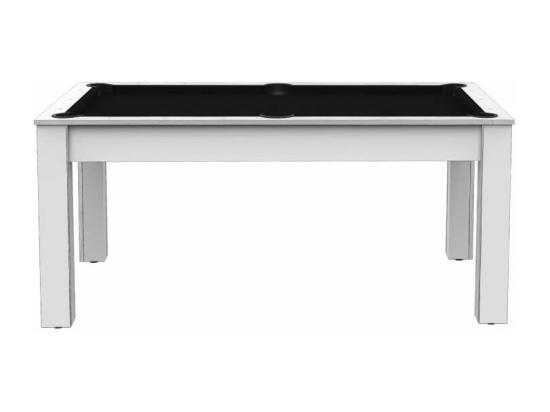 Vente Unique Table De Billard Convertible "Ohio" 185cm Blanc & Noir