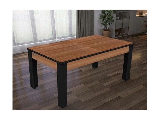 Vente Unique Table De Billard Convertible "Ohio" 185cm Noir & Hêtre