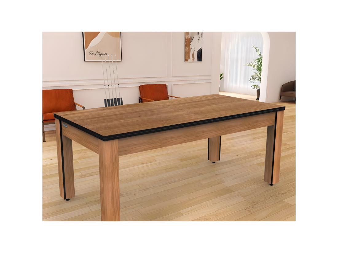 Vente Unique Table De Billard Convertible "Oregon" 213cm Hêtre & Gris