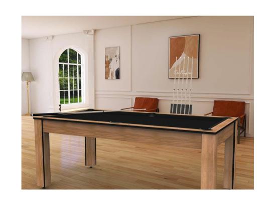Vente Unique Table De Billard Convertible "Oregon" 213cm Hêtre & Noir