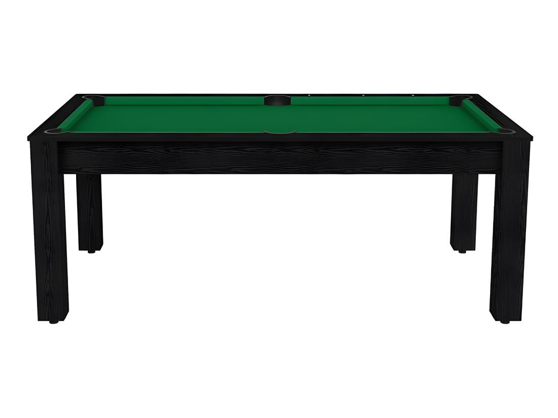 vente unique Table de Billard Convertible "Oregon" 213cm Noir & Vert