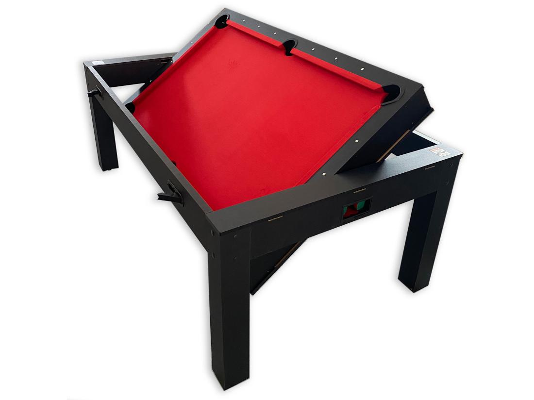 vente unique Table de Billard multi-jeux 7 FT Rouge Air Hockey + Table de Tennis + Table Top – Rocket