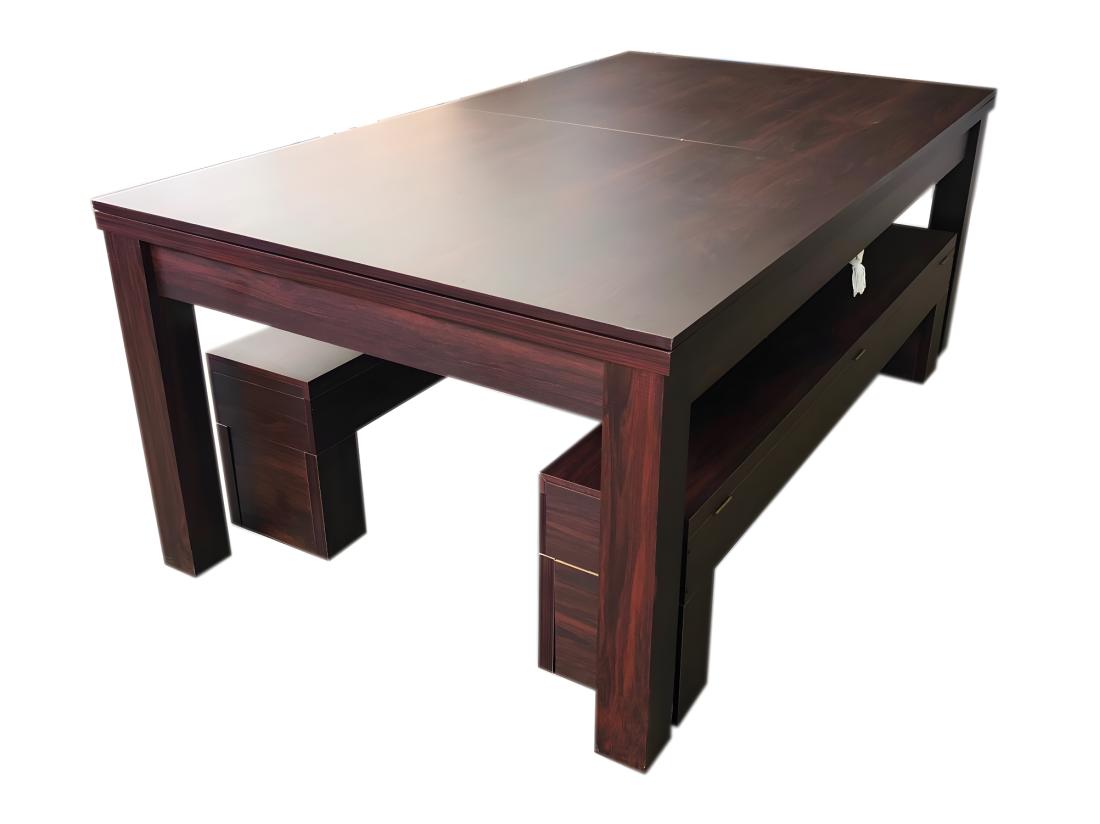 vente unique Table de Billard rouge 7 Pieds convertible avec banquettes – Etna