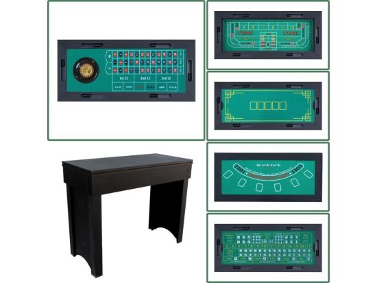 Vente Unique Table De Casino 6 En 1- 114 X 51.5 X 90 Cm-LuckyVegas