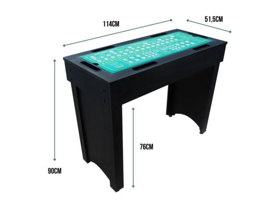 Vente Unique Table De Casino 6 En 1- 114 X 51.5 X 90 Cm-LuckyVegas