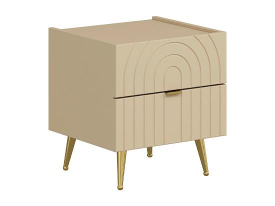 Vente Unique Table De Chevet 2 Tiroirs - Beige - NORSIM De Pascal Morabito