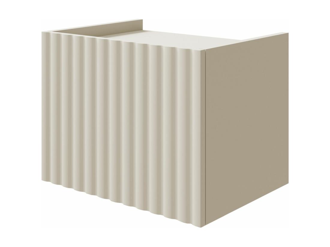 Vente Unique Table De Chevet Suspendue - 48 Cm - Grège - FIORRA