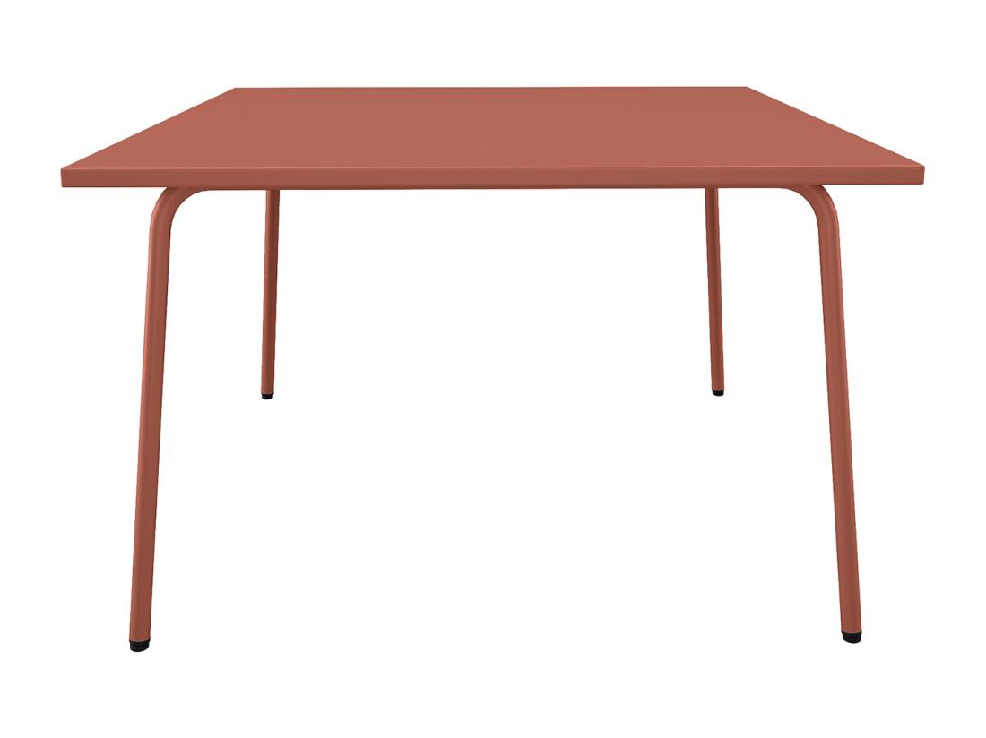 Vente Unique Table De Jardin Carrée L.120 Cm En Métal - Terracotta - MIRMANDE De MYLIA