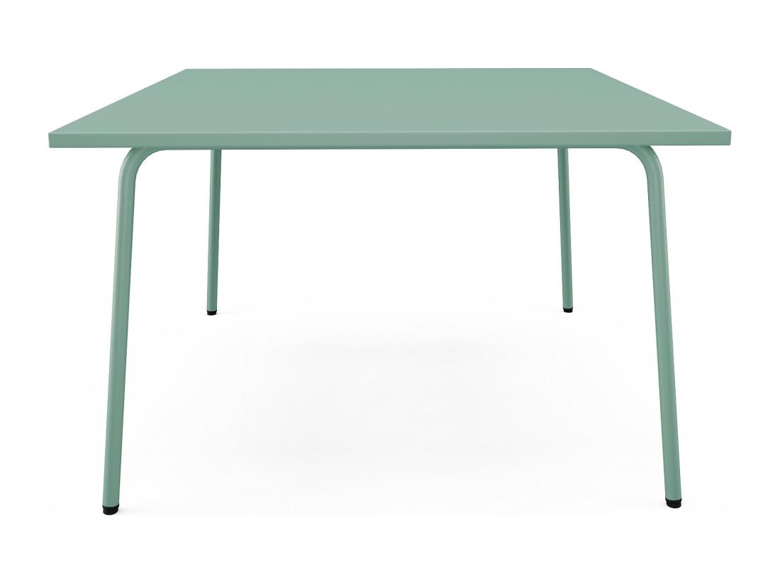 Vente Unique Table De Jardin Carrée L.120 Cm En Métal - Vert Amande - MIRMANDE De MYLIA
