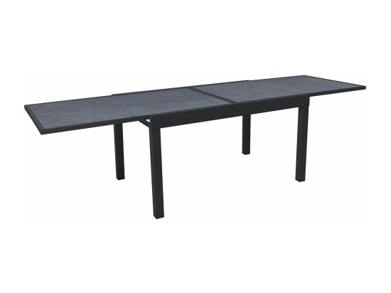 Vente Unique Table De Jardin En Aluminium Extensible "Lagos" - 140/280 X 90 X 76 Cm - Noir