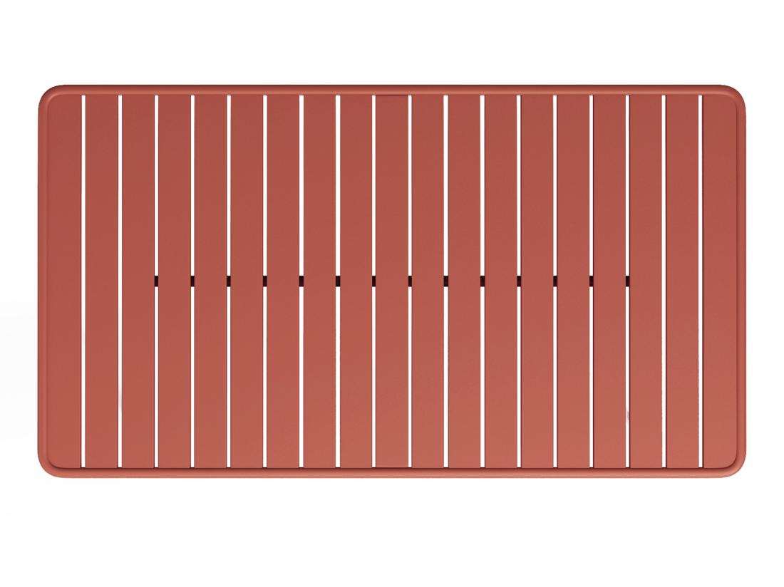 Vente Unique Table De Jardin L.160 Cm En Métal - Terracotta - MIRMANDE De MYLIA