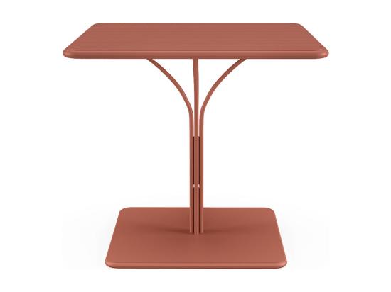 Vente Unique Table De Jardin L.80 Cm En Métal - Terracotta - MIRMANDE De MYLIA