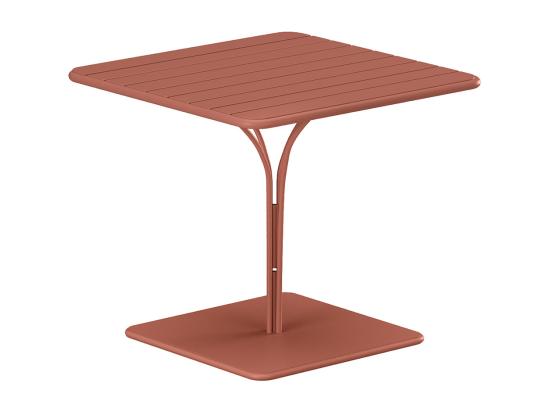 vente unique Table de jardin L.80 cm en métal - Terracotta - MIRMANDE de MYLIA
