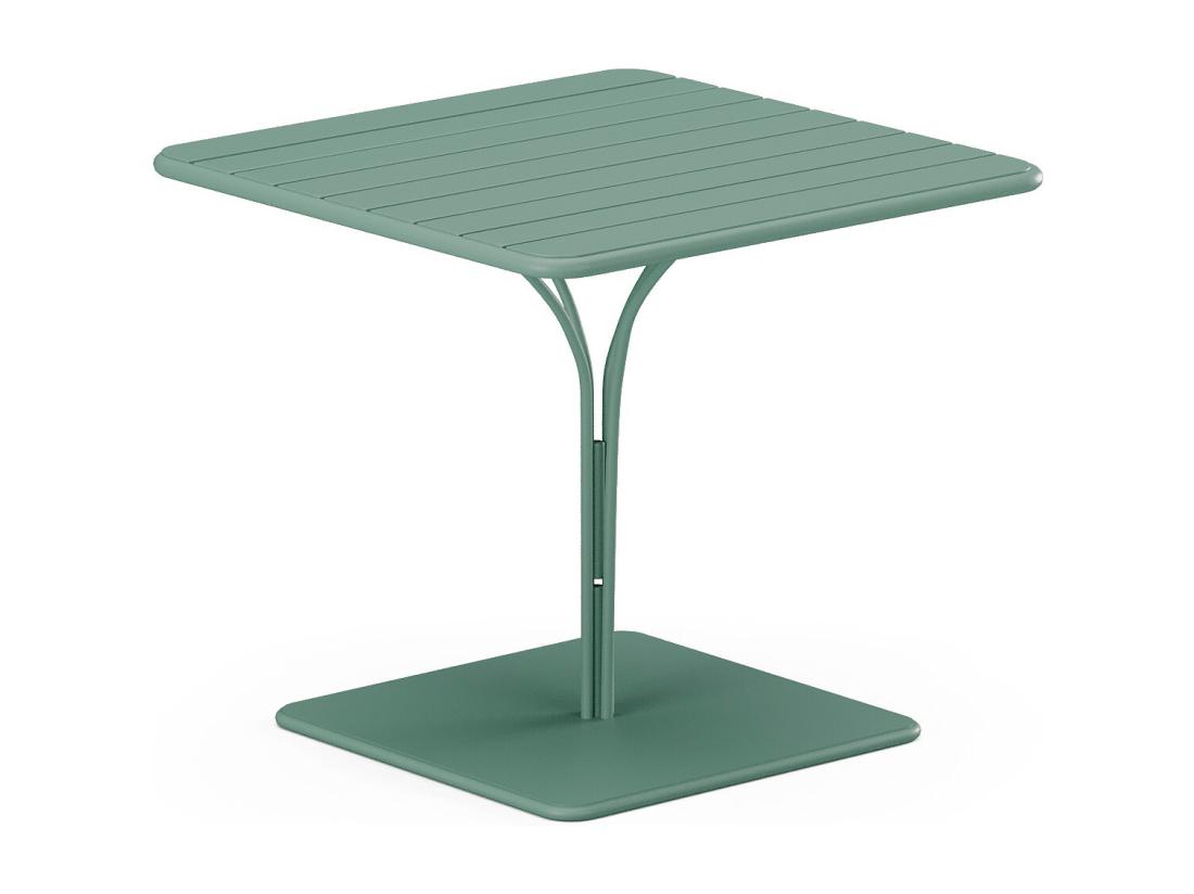 vente unique Table de jardin L.80 cm en métal - Vert amande - MIRMANDE de MYLIA