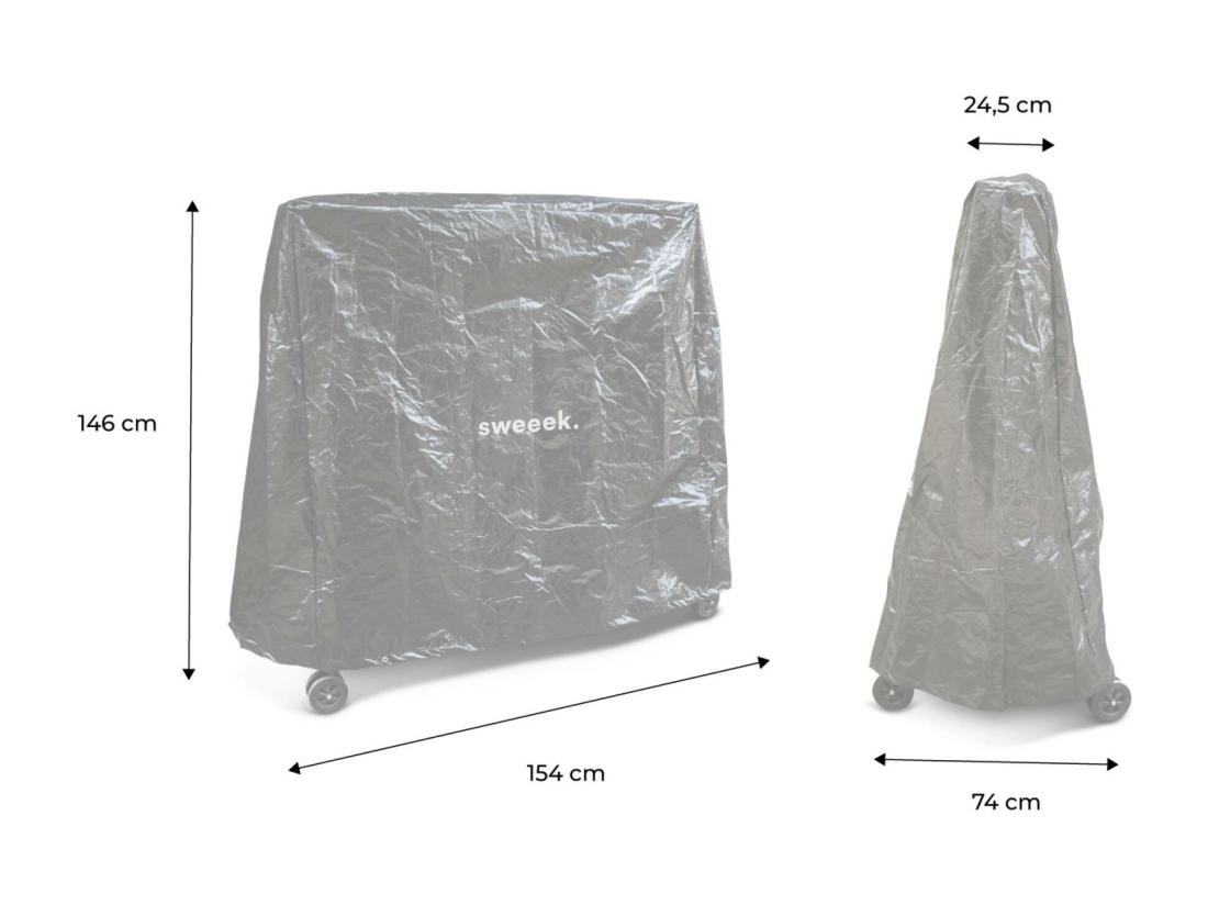 Vente Unique Table De Ping Pong OUTDOOR. Avec 2 Raquettes Et 3 Balles. Pour Utilisation Extérieure + Housse En PVC