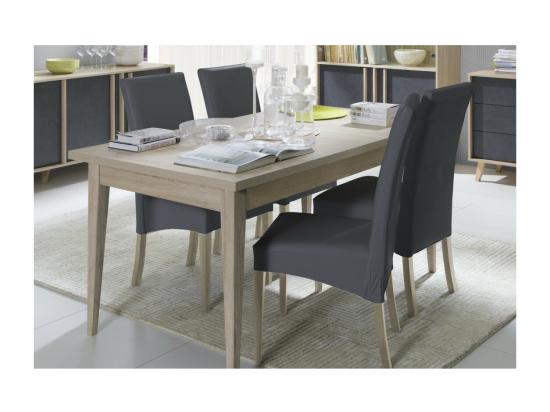 Vente Unique Table Extensible Salle à Manger MALMO Coloris Chêne Clair