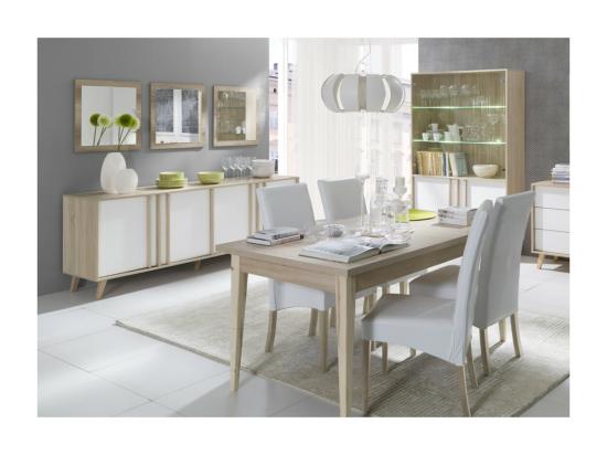 Vente Unique Table Extensible Salle à Manger MALMO Coloris Chêne Clair