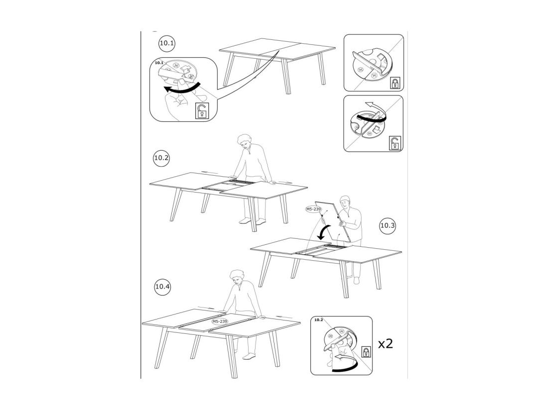 Vente Unique Table Extensible Salle à Manger MALMO Coloris Chêne Clair