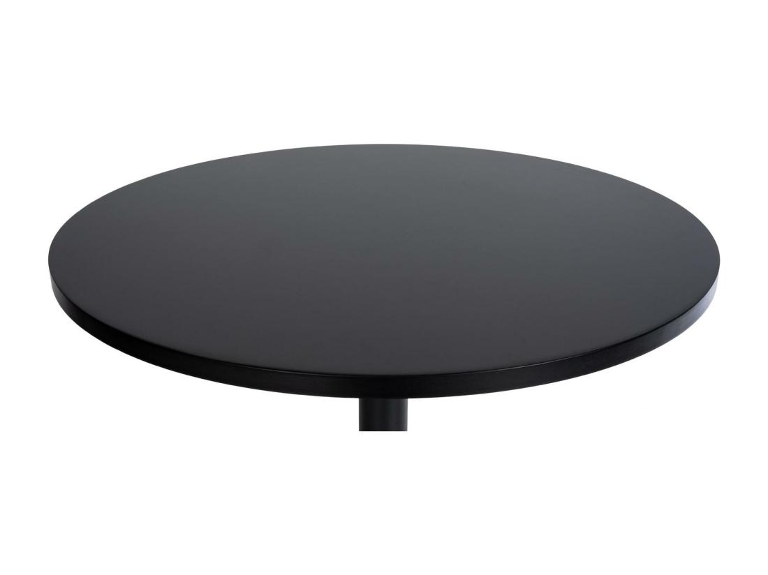 Vente Unique Table Haute De Bar - Rond Ø 60 Cm - Bois - Noir / Noir - Rund