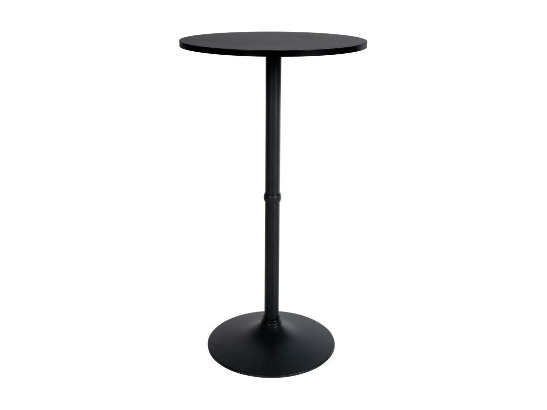 vente unique Table haute de bar - rond Ø 60 cm - Bois - Noir / Noir - rund