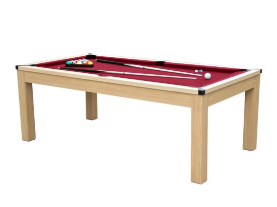 Vente Unique Table Transformable - Billard & Ping-pong BALTHAZAR - 213*112*81.5cm - Rouge