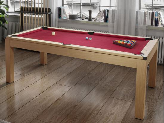 vente unique Table transformable - Billard & Ping-pong BALTHAZAR - 213*112*81.5cm - Rouge