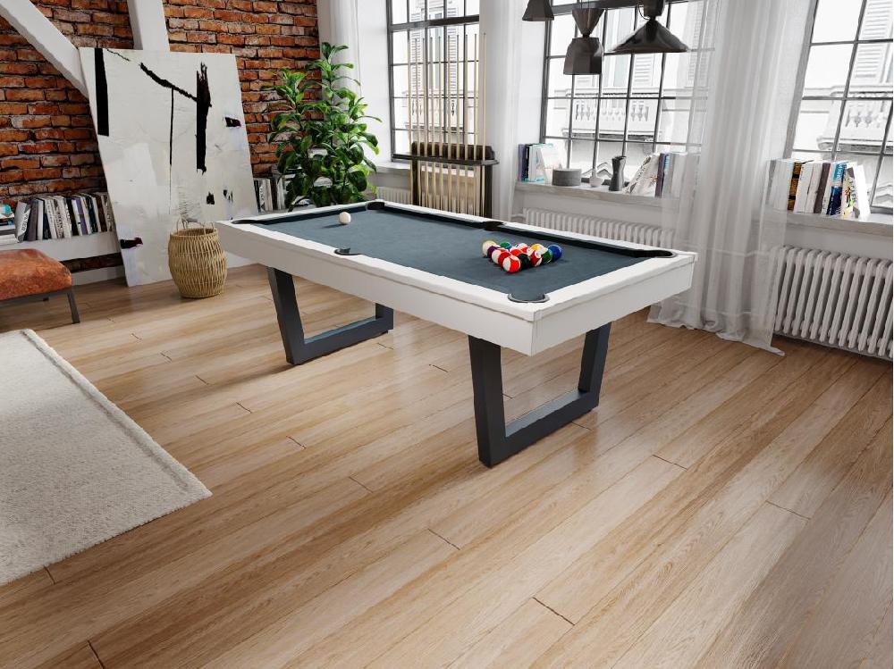 vente unique Table transformable - Billard & Ping-pong - Coloris blanc et noir - L213 4 x P111 8 x H78 5 cm - MELIAN
