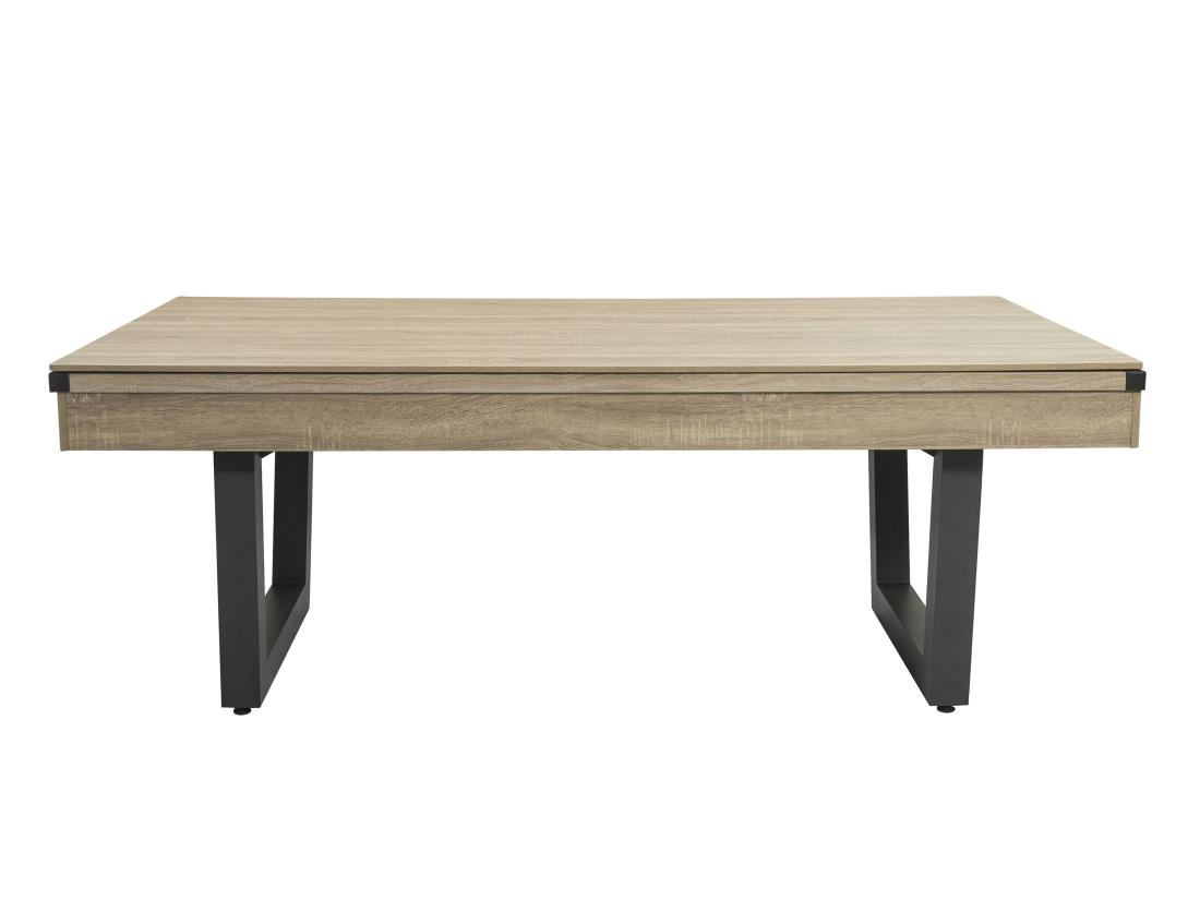 Vente Unique Table Transformable - Billard & Ping-pong - Coloris Naturel Clair Et Noir - L213 4 X P111 8 X H78 5 Cm - MELIAN