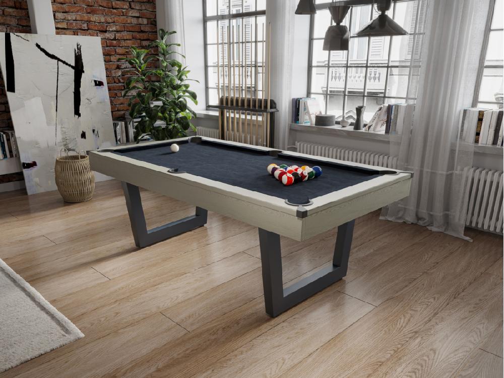 vente unique Table transformable - Billard & Ping-pong - Coloris naturel clair et noir - L213 4 x P111 8 x H78 5 cm - MELIAN