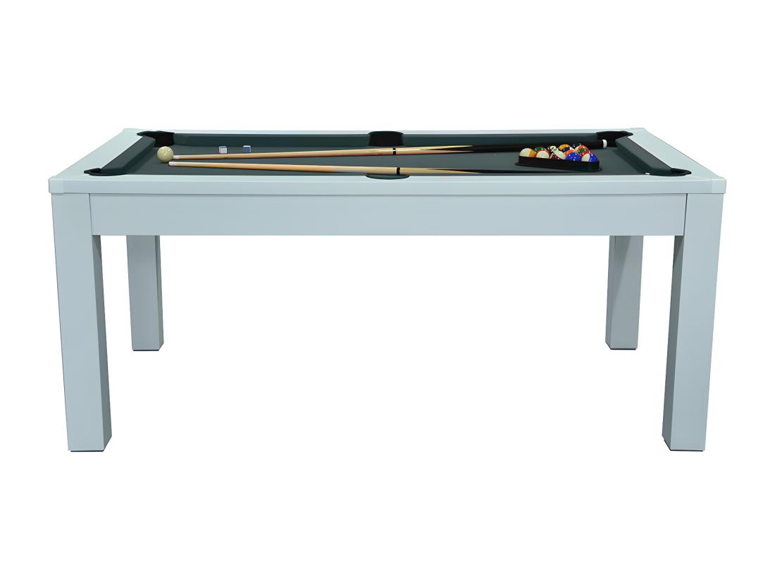 Vente Unique Table Transformable Blanche - Billard & Ping-pong - L182 X L102 X H80 Cm - HENK