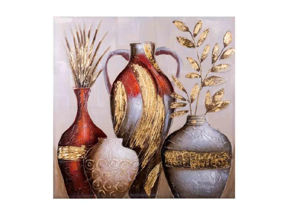 Vente Unique Tableau En Relief Peint à La Main 100x100x3h
