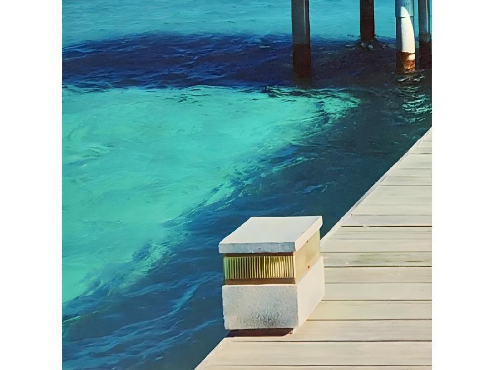 Vente Unique Tableau Imprimé Maison Sur Pilotis Et Cadre Bois Noir 60x90 Cm - BORA