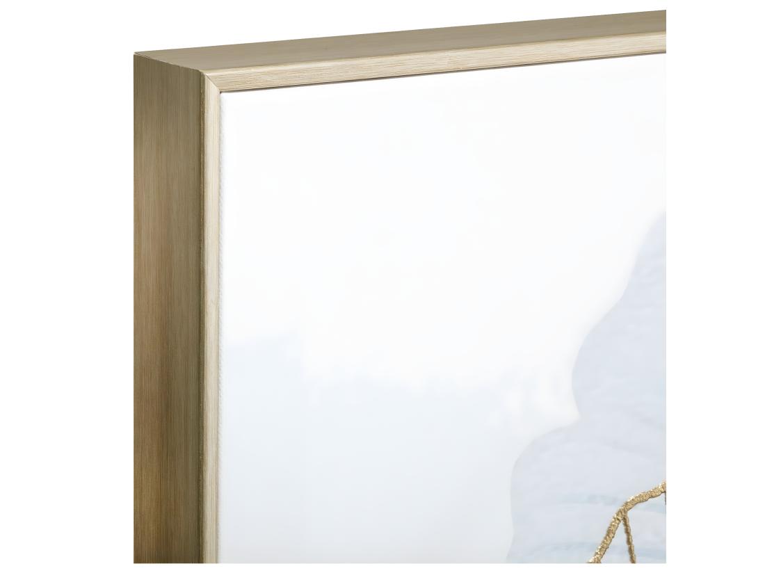 vente unique Tableau Toile murale encadrée imprimée Ginko avec relief 58 x 58 cm