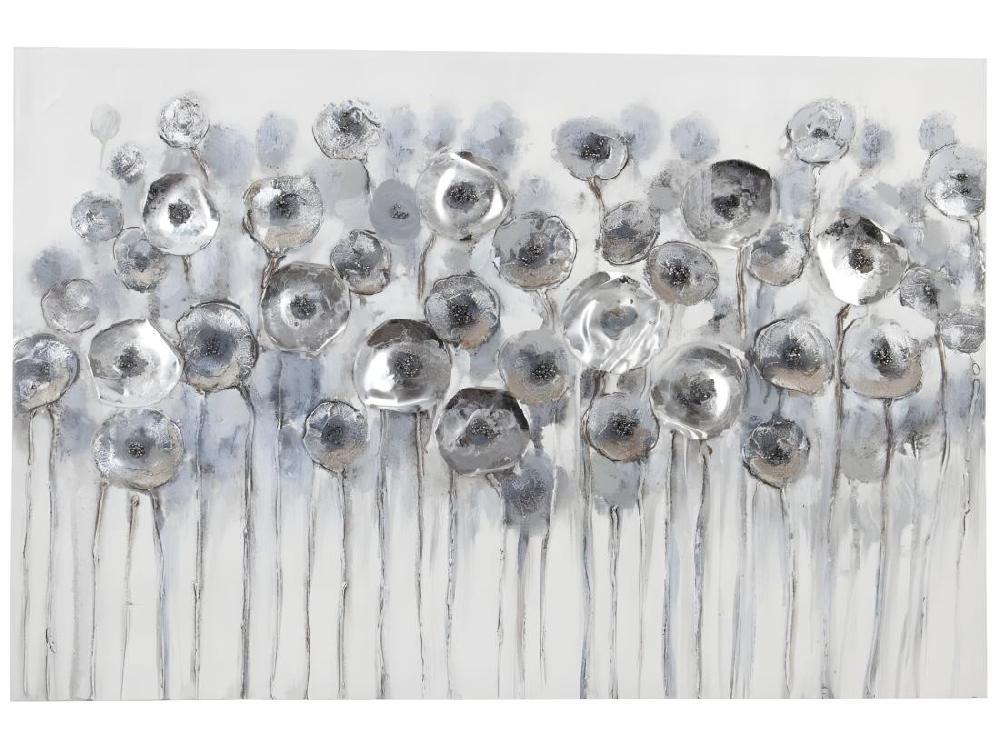 Vente Unique Tableau Toile Murale Peinte Bouquet 90 X 60 Cm