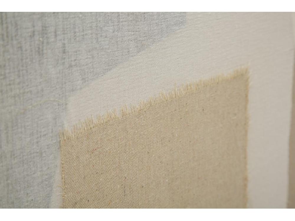 Vente Unique Tableau Toile Sur Bois - Design Abstrait Avec Applications - Modèle Redy -A- 80x2 8x100 Cm - Décoration Murale Moderne