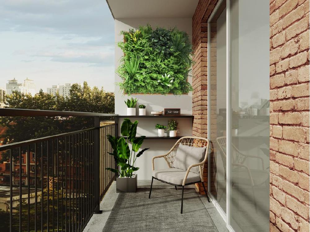 vente unique Tableau végétal synthétique 55 x 55 cm- Cadre naturel feuillage vert - VEGETIRI