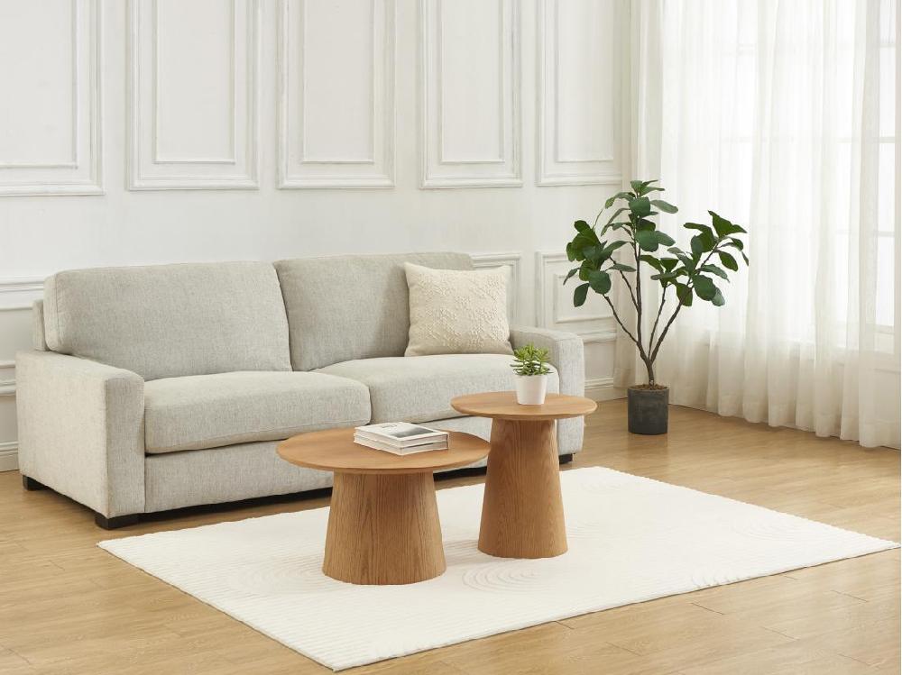 vente unique Tables basses gigognes placage chêne - Naturel clair - PIARI