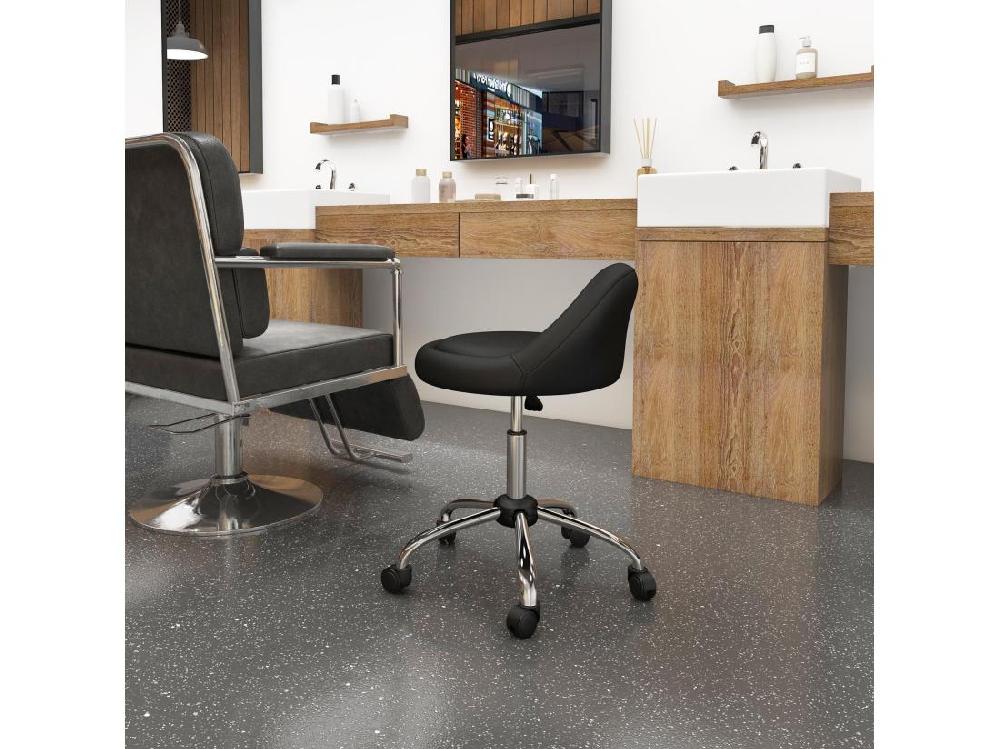 Vente Unique Tabouret à Roulettes Tabouret De Travail Pivotant 360° Réglable Noir