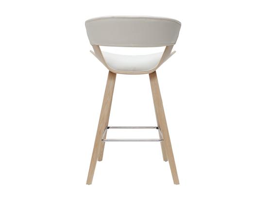 Vente Unique Tabouret De Bar Design Blanc Et Bois Clair H65 Cm SYRAH