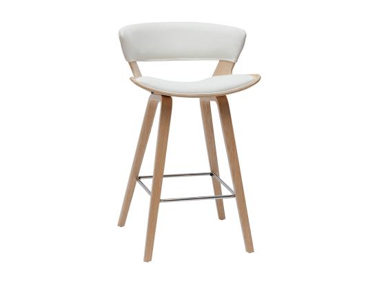 vente unique Tabouret de bar design blanc et bois clair H65 cm SYRAH vente unique Tabouret de bar design blanc et bois clair H65 cm SYRAH