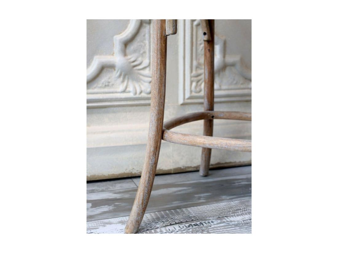 Vente Unique Tabouret De Bar En Bois Et Osier Marron 43.5 X 51.5 X 103 Cm