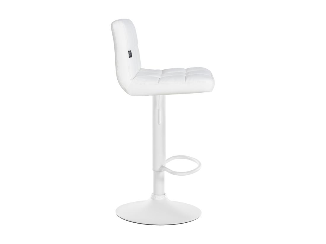Vente Unique Tabouret De Bar - Similicuir & Blanc - Blanc - Feni