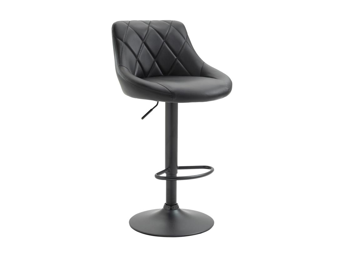 Vente Unique Tabouret De Bar - Similicuir & Noir - Noir - Lazio