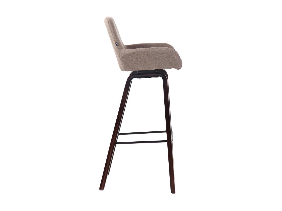 Vente Unique Tabouret De Bar - Tissu & Bois - Taupe - Newnan