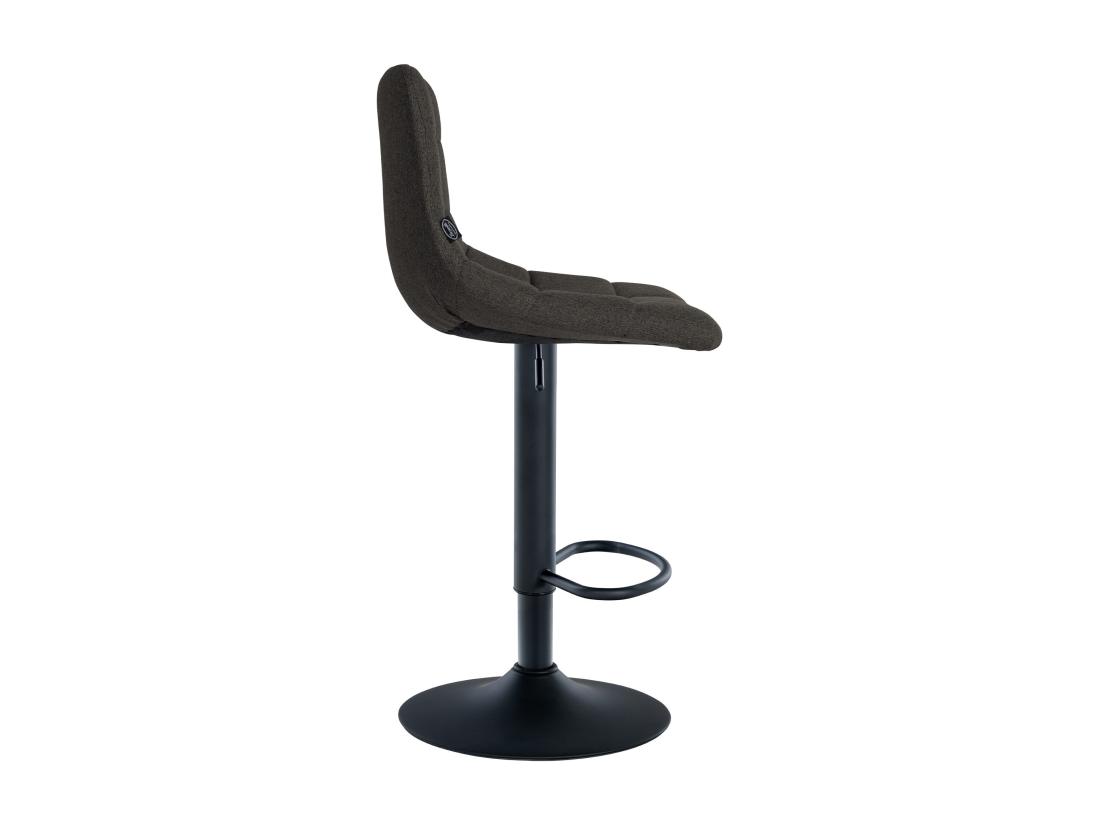 Vente Unique Tabouret De Bar - Tissu & Métal - Gris Foncé - Jerry