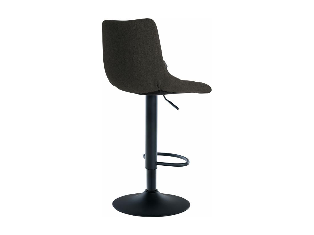 Vente Unique Tabouret De Bar - Tissu & Métal - Gris Foncé - Jerry