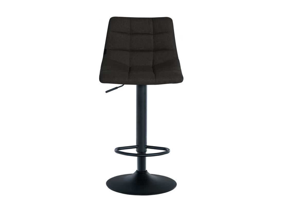 Vente Unique Tabouret De Bar - Tissu & Métal - Noir - Jerry